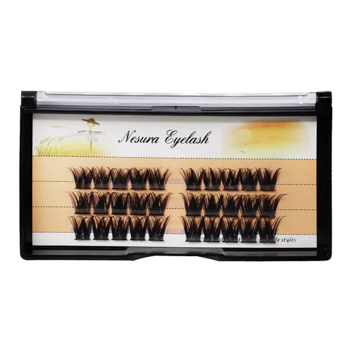 Miniatura 11 de BODERMINCER 60 pestañas postizas negras hechas a mano, 10D, largas, naturales, pestañas individuales, extensión de pestañas postizas, maquillaje