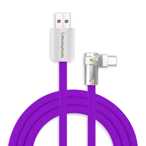 Miniatura 15 de chubbycable FlexElbow - Cable de carga rápida de 90 grados y 240 W, cable USB C en ángulo recto, cable de carga de silicona compatible con iPhone