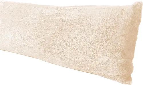 Miniatura 7 de Funda de almohada corporal extra suave, material sherpa/microfelpa, 20 x 54 pulgadas, cierre de cremallera (Bice)