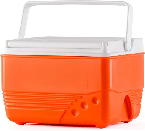 Pequeña carcasa rígida para enfriar, hielera con mango retráctil, pequeña caja de refrigeración dura con retención de hielo de 3 a 4 días, enfriador