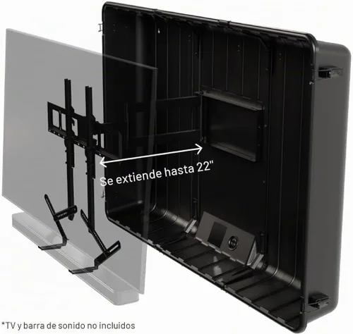 Miniatura 6 de Storm Shell XL: carcasa resistente a la intemperie de 55" para TV y barra de sonido al aire libre