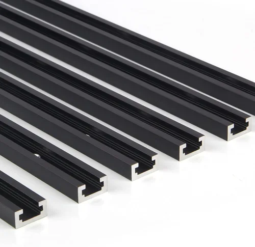 Miniatura 4 de ClearStyle T-Track - Perfil de plantilla de aluminio anodizado de doble corte para carpintería de 36 pulgadas con orificios de montaje preperforados