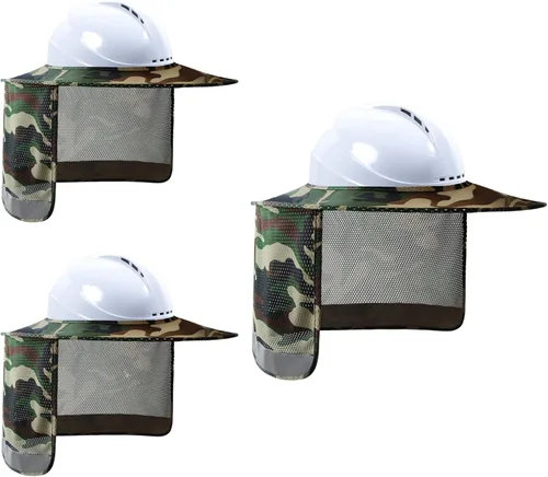 Miniatura 19 de Parasol para Casco Duro, Visera de Alta Visibilidad con Protección para el Cuello con Tira Reflectante, Accesorios para Casco Duro, Visera Completa