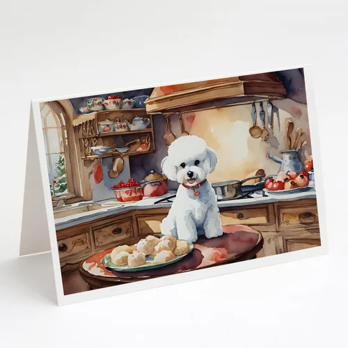 Miniatura 61 de Caroline's Treasures DAC3884GCA7P Paquete de 8 tarjetas en blanco de Navidad con galletas de husky siberiano Tarjetas de felicitación con sobres