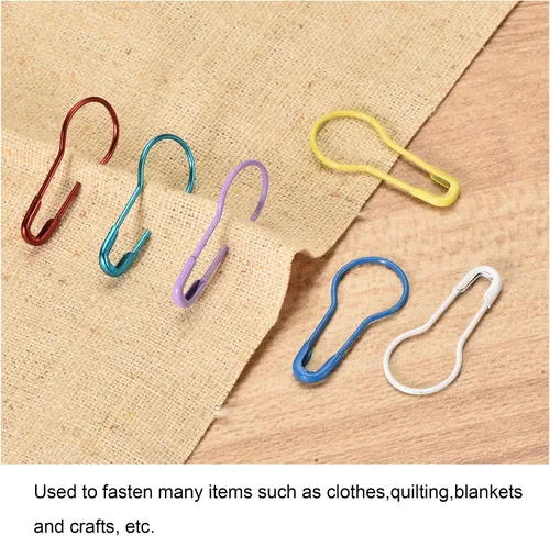 Miniatura 5 de MECCANIXITY Broches de seguridad para bombillas, 0.866 in, 15 colores, de metal de calabaza, para coser, para cobijas, manualidades, broches, 750