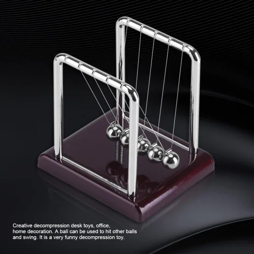Miniatura 8 de DEWIN Newtons Cradle Pendulum Steel Balance Bola magnética oscilante de movimiento perpetuo, juguete de escritorio de ciencia física, juguete