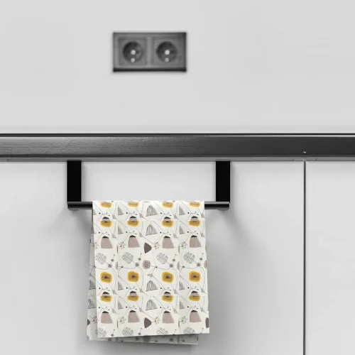 Miniatura 7 de Toallero de 2 pulgadas sobre el gabinete, toallero de mano y toallero para baño y cocina, paquete de 2