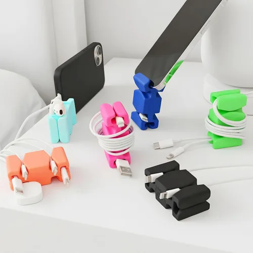 Miniatura 19 de CordBrick Soporte de cable ponderado de silicona y acero para mesita de noche. Organizador de cargador de teléfono de viaje. Accesorio útil