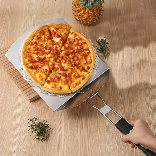 Miniatura 5 de Palas para pizza, palas de pizza de metal, pala de pizza de acero para horno, pala de pizza. Herramientas esenciales de cocina para hacer una