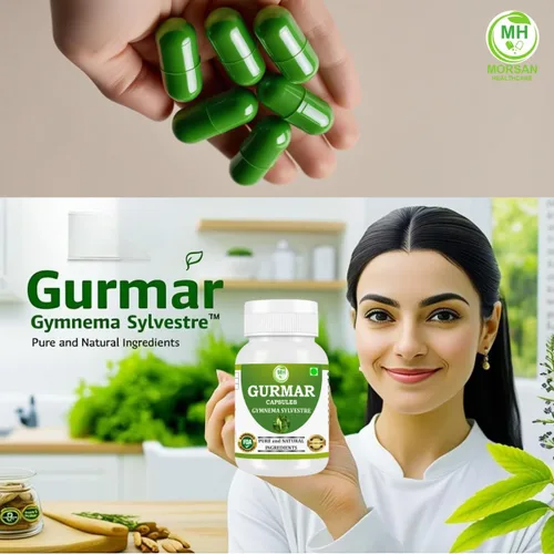 Miniatura 6 de Morsan Healthcare Gurmar (Gymnema sylvestre) Cápsulas de 500 mg 60 cápsulas veganas Extracto natural del Himalaya Suplemento de hierbas puras