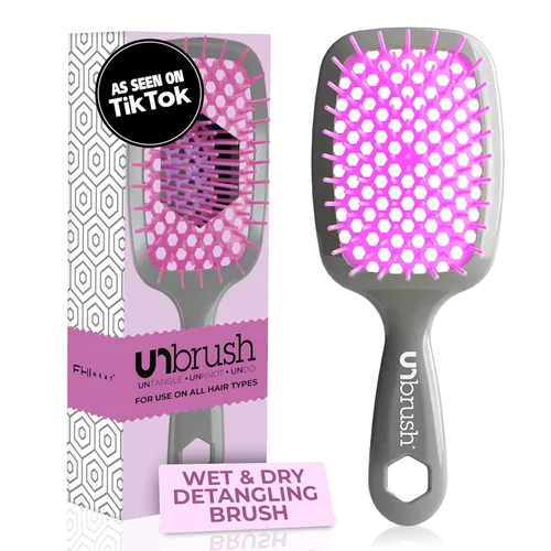 Miniatura 30 de FHI Heat UNbrush - Cepillo desenredante para cepillar sin dolor en cabello húmedo o seco — Cerdas antiestáticas DuoFlex duraderas, mango ligero
