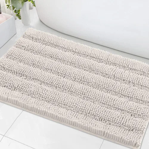 Miniatura 31 de H.VERSAILTEX - Alfombras de baño, juego de 2 piezas, alfombra de contorno para baño, juego de alfombras para inodoro, alfombra antideslizante