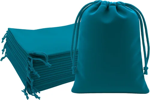 Miniatura 63 de Mandala Crafts Bolsas de terciopelo negro con cordón de 14 x 14 pulgadas, 10 bolsas grandes de terciopelo con cordón a granel para regalos de fiesta