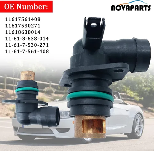 Miniatura 4 de Conector angular con elemento calefactor para BMW 325xi 328xi 525i 528i X3 X5 Z4 E60 E70 E83 E83 E85 N52 3.0L #11618638014 1161756140808 1161 7530271