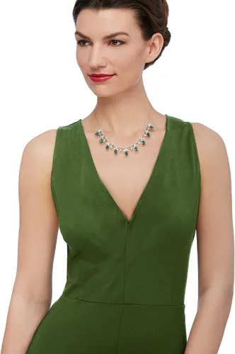 Miniatura 2 de Ross-Simons Collar de esmeralda de 20,00 qt y diamantes de 28 qt t t t en Plata de Ley