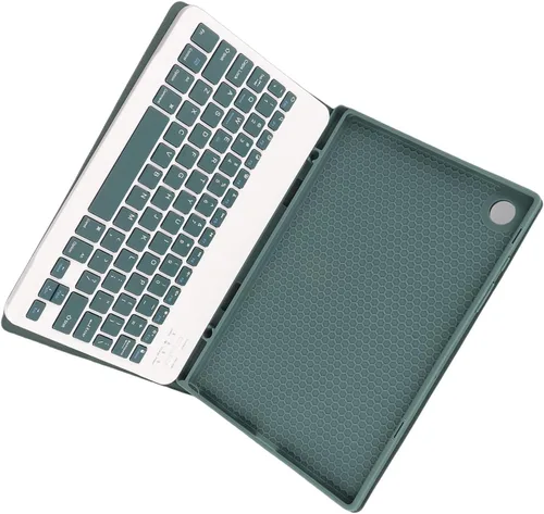 Miniatura 2 de Funda para teclado inalámbrico para tableta Tab A8 de 10.5 pulgadas, 2022, color verde oscuro con recortes precisos para uso diario