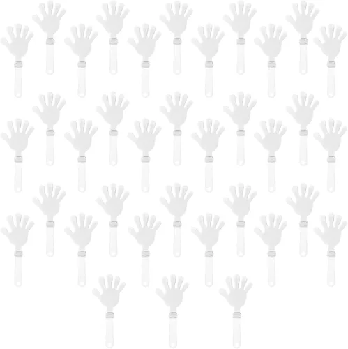 Miniatura 11 de 36 pinzas de mano color azul rey de 7.5 pulgadas para hacer ruido, regalos de fiesta, plástico para fiestas, eventos deportivos, bailar, bailar