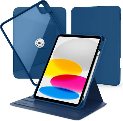 Miniatura 14 de CACOE Funda giratoria 360 para iPad (A16) de 11ª/10ª generación con soporte para lápices 2025/2022 de 11/10.9 pulgadas, a prueba de golpes