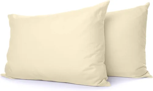 Miniatura 8 de Juego de 2 fundas de almohada de lujo para dormir con funda suave y transpirable, 100% algodón, 800 hilos, almohadas de rayas azul claro estándar