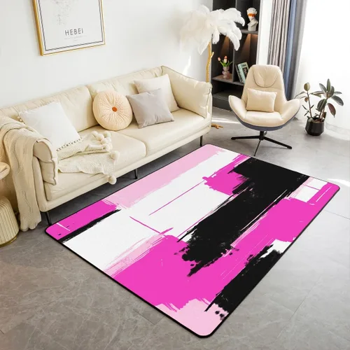 Miniatura 20 de Feelyou Tapete de interior de arte abstracto para niños y niñas, alfombra geométrica de 3 x 5 pulgadas, ultra suave, retro, circular, geométrica