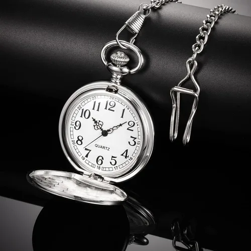 Miniatura 4 de Hicarer Reloj de bolsillo para profesores, números arábigos, reloj de bolsillo para hombres, mujeres, suministros de agradecimiento para profesores