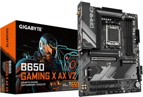 GIGABYTE B650 Gaming X AX V2 (rev. 1.0) AM5 LGA 1718 AMD B650 ATX DDR5, Triple M.2, PCIe 5.0, USB 3.2 Gen2x2 Type-C, AMD Wi-Fi 6E, Realtek 2.5GbE LAN