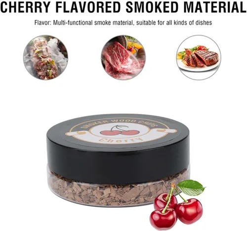 Miniatura 3 de Paquete de 4 chips de madera para pistola de ahumar, infusor de humo de mano, aserrín para bebidas ahumadas, alimentos, cócteles, queso, postres