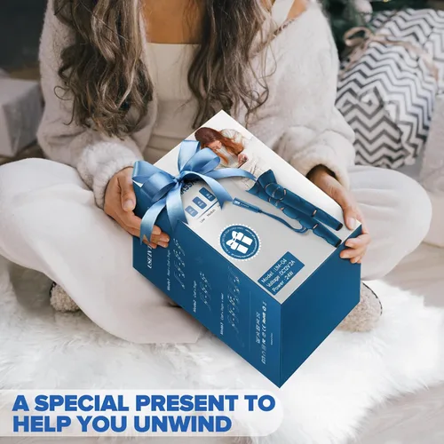 Miniatura 8 de Masajeador de piernas con compresión de aire y calor - Regalo ideal para Navidad, Día de la Madre y Día del Padre para hombres, mujeres, papá, mamá