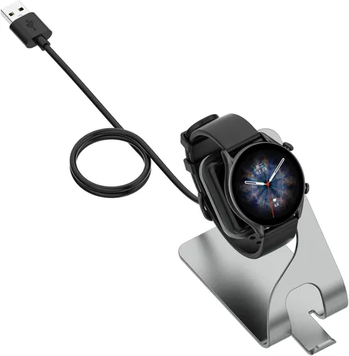 Miniatura 7 de Soporte de carga compatible con Amazfit GTR4/GTR4 Pro/GTS4/T-Rex 2, cable de carga USB con cable de 4.9 pies para Amazfit GTS3/GTR 3/GTR 3 Pro/T-Rex