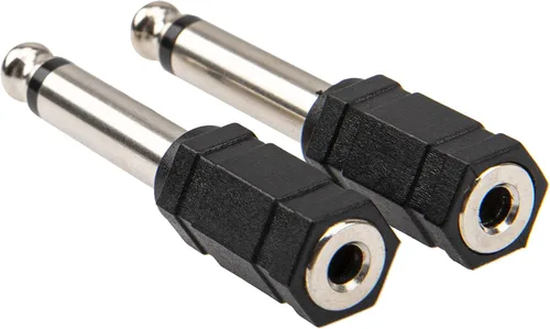 Miniatura 5 de Paquete de 30 conectores mono macho de 0.250 in 1/4 pulgadas a 0.138 in 1/8 pulgadas hembra micrófono de audio profesional adaptador de conector