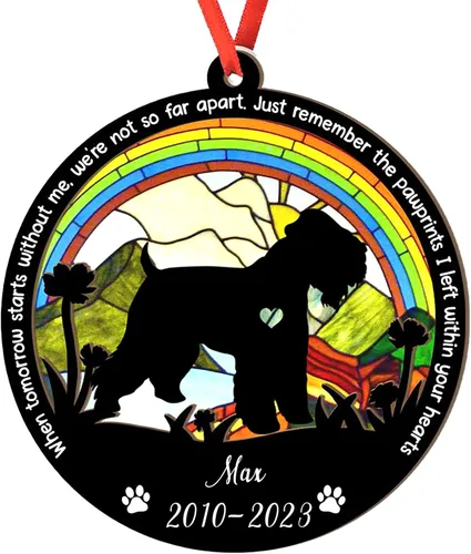 Miniatura 75 de Adorno personalizado para atrapasoles de sabueso afgano, adorno de Navidad de sabueso afgano, regalo para perro amante, sabueso afgano conmemorativo