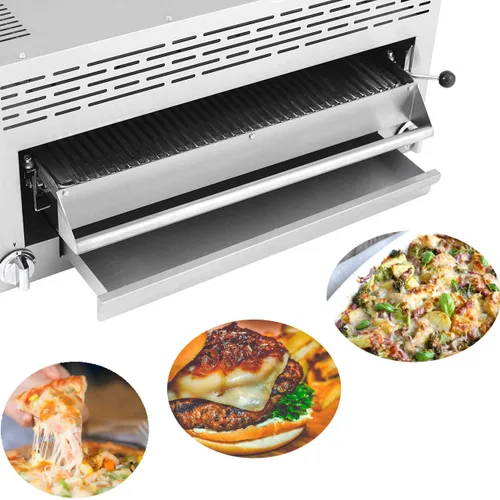 Miniatura 4 de Atosa CookRite ATSB-36 - Asador de salamandra de gas fundido de alta resistencia de 36 pulgadas para parrilla, comedor, acero inoxidable, 2