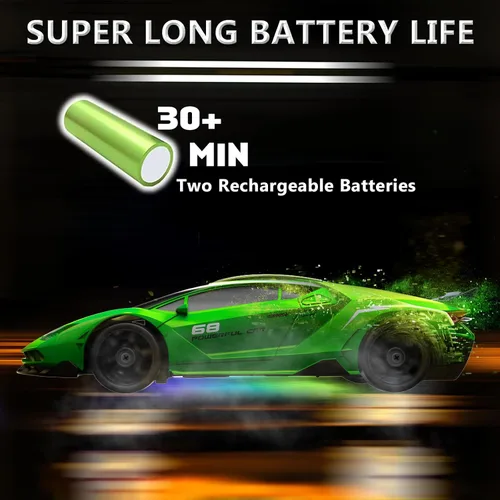 Miniatura 4 de Coche de deriva RC 1:24 auto de control remoto 4WD 15KM/H de alta velocidad de carreras deportivo con luces LED RC coches juguete para niños niñas