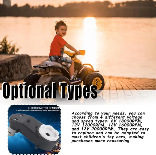 Miniatura 6 de Caja de cambios de motor eléctrico RS390 6V/12V 12000-20000RPM para niños, automóvil, automóvil, dirección, accesorios para niños, piezas