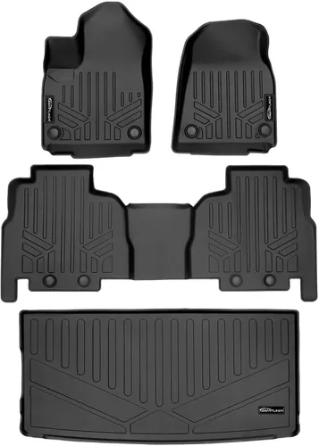 Miniatura 23 de SMARTLINER Juego de alfombrillas de 3 filas de ajuste personalizado para todo tipo de clima, compatible con Jeep Grand Wagoneer 2022-2025