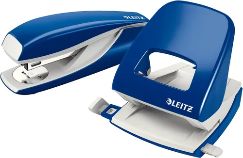 Miniatura 9 de Leitz Perforadora de agujero, 30 hojas, barra guía con marcas de formato, metal, gama NeXXt, 50080035 - Azul
