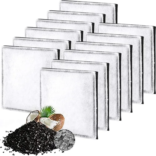 Filtros de carbono de repuesto, filtros de agua para mascotas, filtros de fuente compatibles con Catit Mini Flower Fountain, paquete de 12