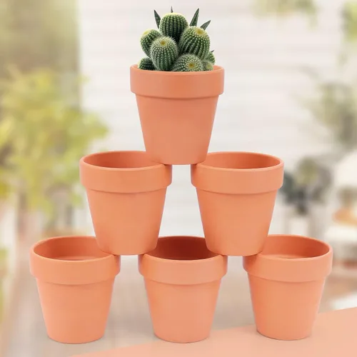Miniatura 5 de Paquete de 26 macetas pequeñas de arcilla terracota de 3 pulgadas con orificio de drenaje, maceta de terracota para plantas de interior y exterior