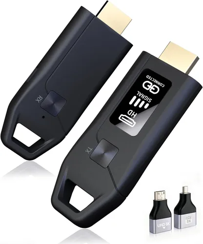 Transmisor y receptor HDMI inalámbrico 328FT/100M, pantalla LED, decodificación 4K 1080P@60Hz Salida de video Ultra HD, Plug & Play 5G+2.4G para