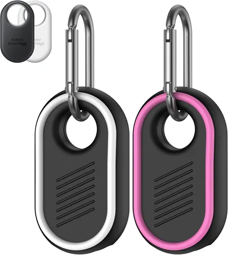 Funda de silicona para Galaxy Smart Tag 2 con llavero antipérdida, bolsas, equipaje, protección para mascotas