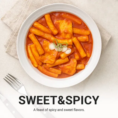 Miniatura 5 de MISSLEE Mezcla de Salsa Tteokbokki (Paquete de 5, 2 Porciones Cada Una), Nivel 4 de Calor, Salsa en Polvo Coreana para Pasteles de Arroz y Cocina