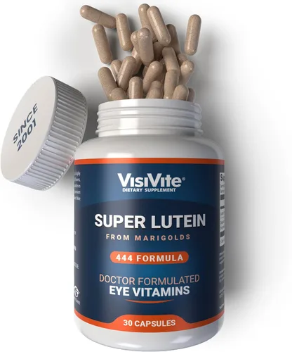 VisiVite Super Lutein 444 - Vitaminas para los ojos únicas y claras – Vitaminas de luteína Max Vision para los ojos – Zeaxantina más luteína –