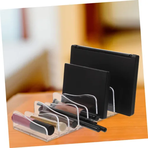 Miniatura 6 de 2 paletas de sombra de ojos divididas, soporte organizador de maquillaje, estante de almacenamiento para cosméticos, lápiz labial, esmalte de uñas