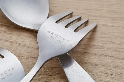Miniatura 7 de ANNOVA Cubertería para niños con acabado mate, de alta calidad, de acero inoxidable, tenedores, cucharadas, utensilios para niños, oxidados