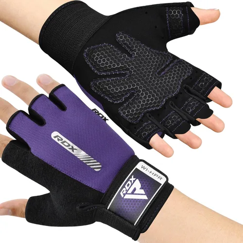 RDX Guantes de levantamiento de pesas para gimnasio, entrenamiento de fitness, protección completa acolchada antideslizante, ultra ventilados,