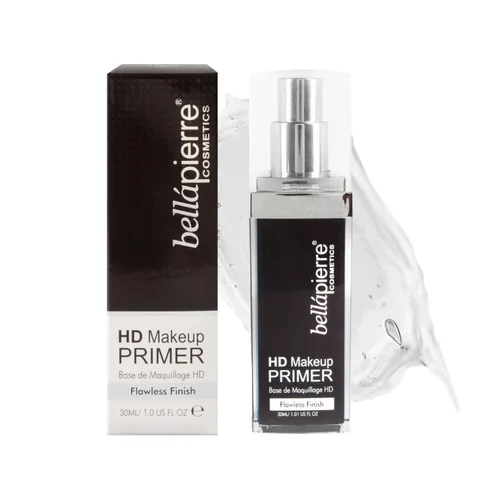 bellapierre Imprimación de maquillaje HD para una tez suave y clara, sin crueldad animal y no tóxica, corrector facial sin talco, 1.01 onzas líquidas
