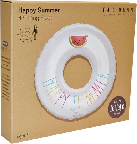 Miniatura 8 de Rae Dunn x CocoNut Flotador de anillo flotante, tamaño adulto, balsa inflable grande de 48 pulgadas y tubo interior de agua duradero, fácil de Happy