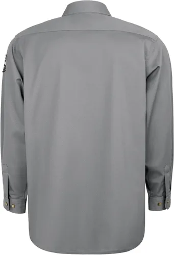 Miniatura 2 de FR Shirts - Camisa de soldadura resistente a las llamas de 7.5 onzas, ropa ignífuga 100% C FR para hombres, chaqueta ignífuga para hombres para Gris