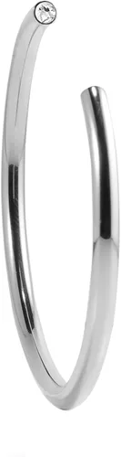 Stella Valle March Birthstone Cuff Bracelet Rhodium Plated Inspirational Bracelets for Women Adjustable Band Bracelet Gift for Her with Swarovski