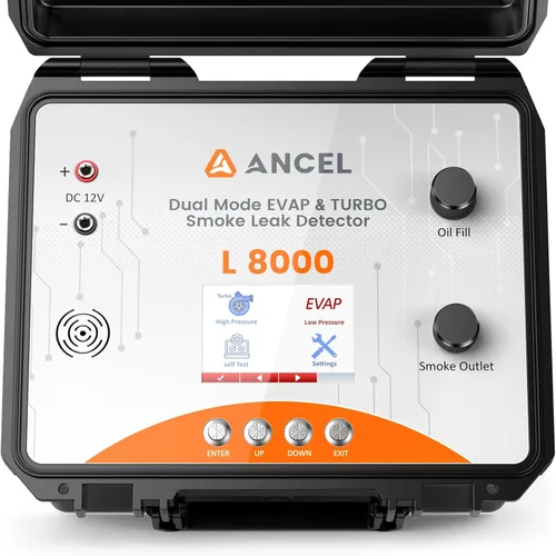 Miniatura 9 de ANCEL Máquina de humo automotriz L8000 Probador de fugas de diagnóstico de modo dual para sistemas EVAP y Turbo Bomba de aire integrada y LCD a